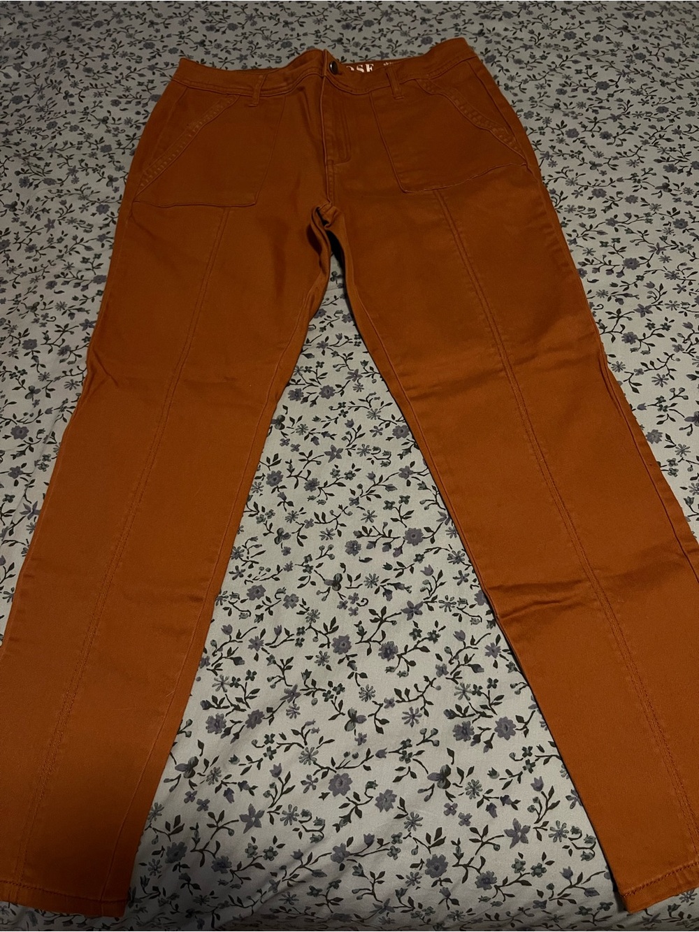 Knox Rose Rust Orange Women's Skinny Jeans